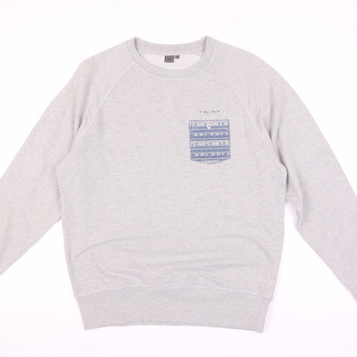 Firetrap Men's M Grey Sweatshirt Pullover, Logo Accent