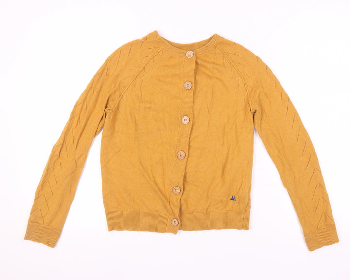 Mantaray Women's Gold Cardigan, Size 8, Long Sleeve