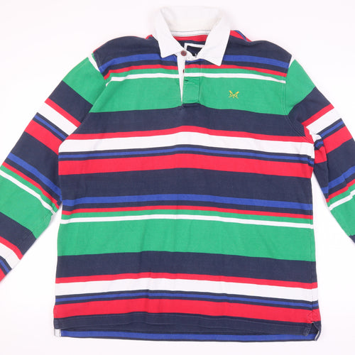 Crew Clothing Men's Multicoloured Striped Hoodie XL