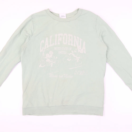 Disney Women’s Green Pullover Sweatshirt - Size 12