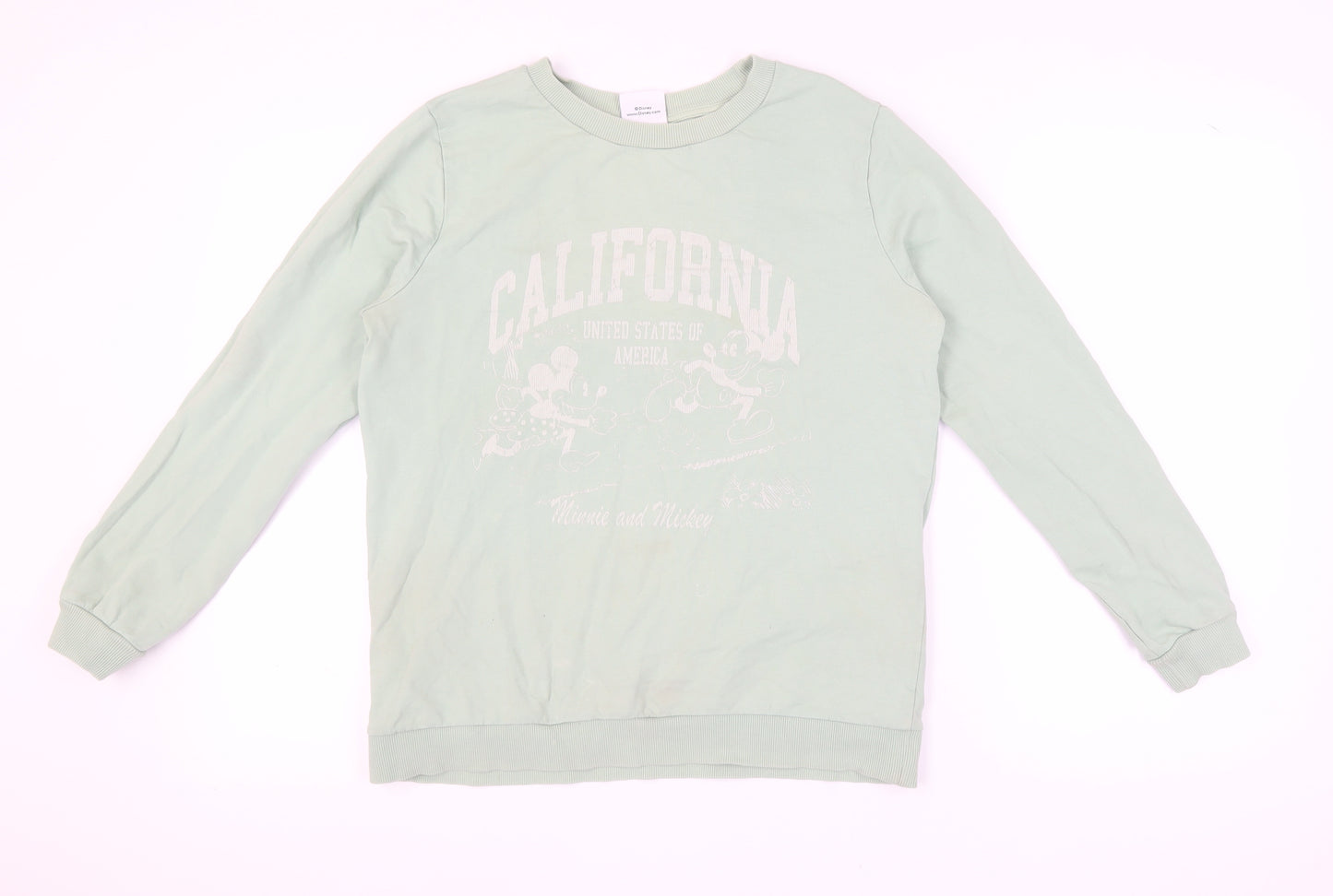 Disney Women’s Green Pullover Sweatshirt - Size 12