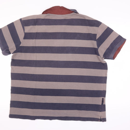 Mountain Warehouse Men’s Blue Striped XL Polo Shirt