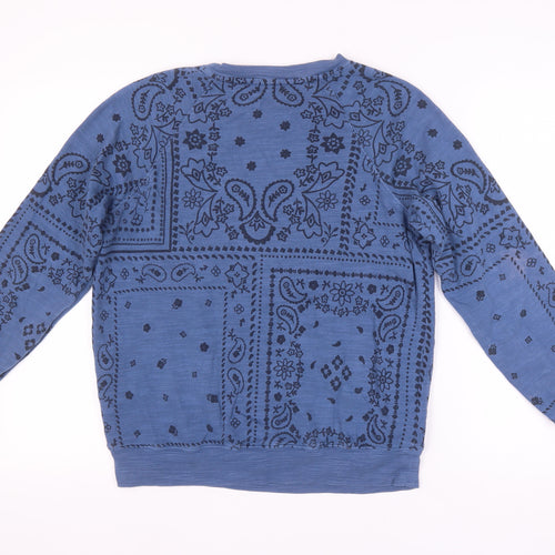 Marks and Spencer Blue Geometric Sweatshirt - Women, Size 8