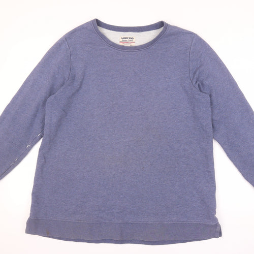 Lands' End Unisex Blue Crew Neck Sweatshirt XL