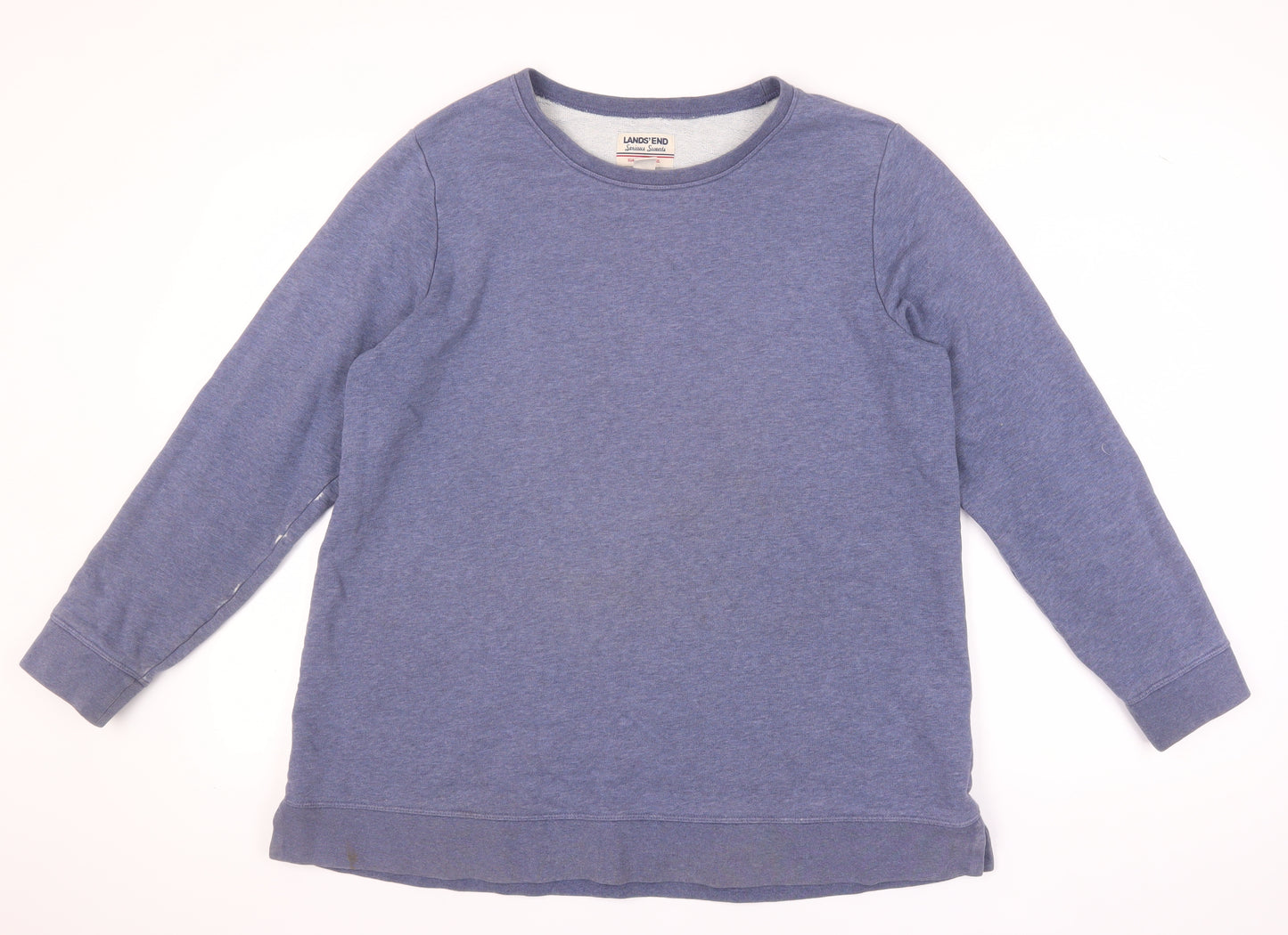 Lands' End Unisex Blue Crew Neck Sweatshirt XL