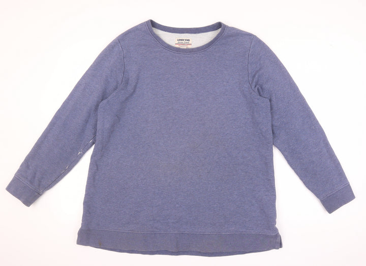 Lands' End Unisex Blue Crew Neck Sweatshirt XL