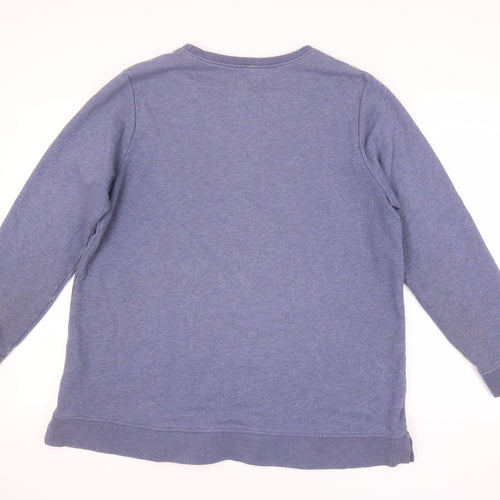 Lands' End Unisex Blue Crew Neck Sweatshirt XL