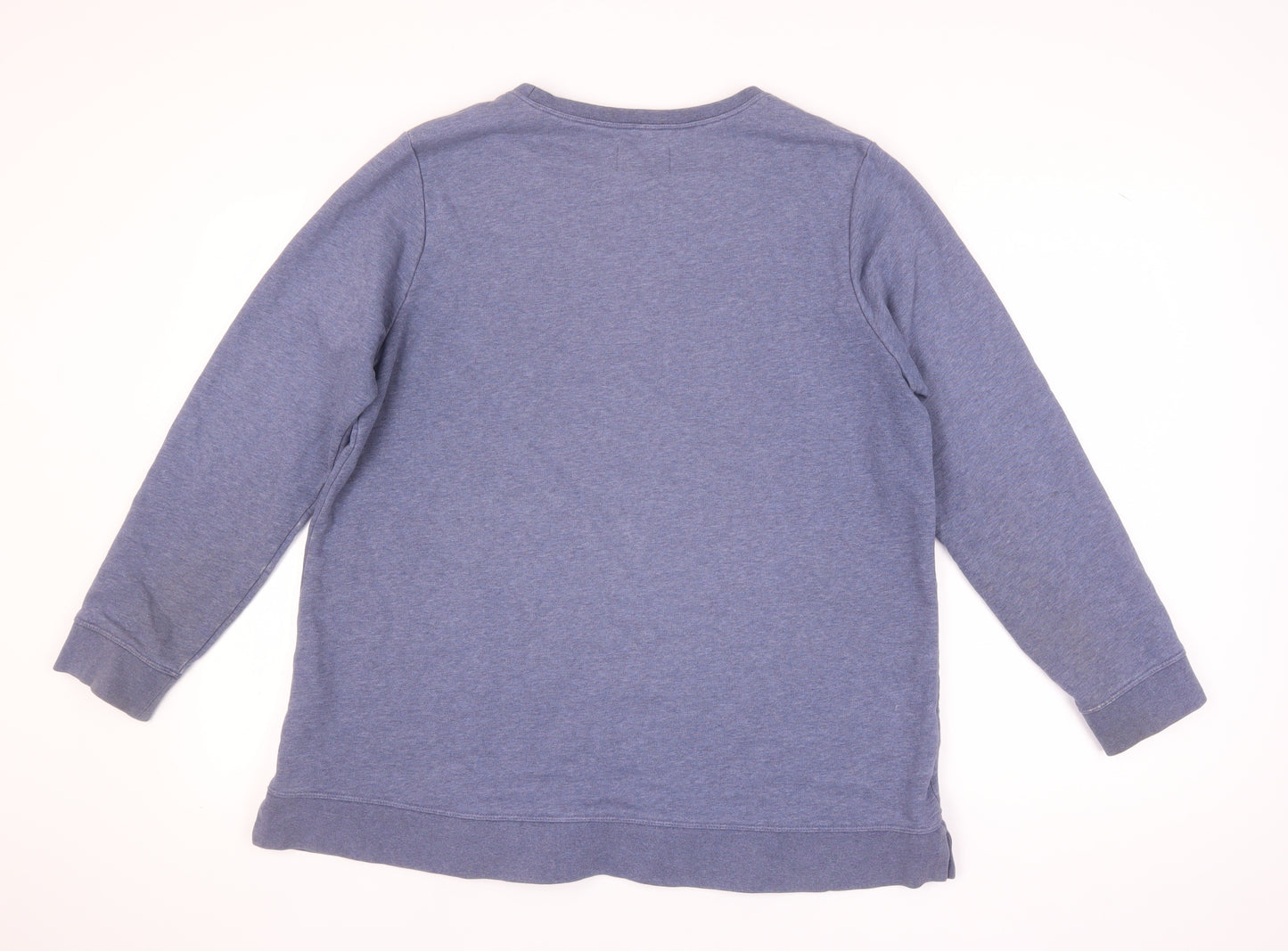 Lands' End Unisex Blue Crew Neck Sweatshirt XL