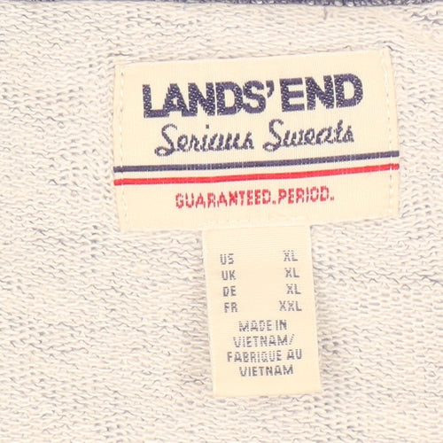 Lands' End Unisex Blue Crew Neck Sweatshirt XL