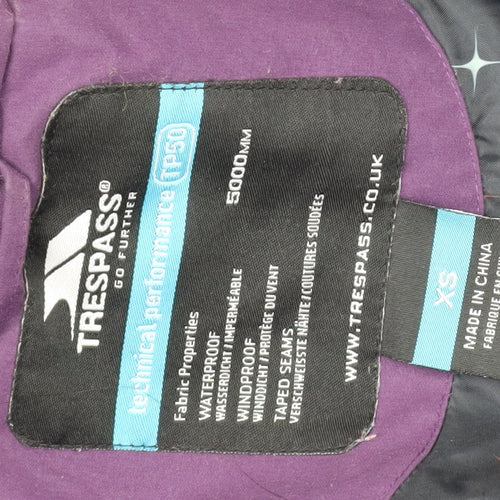 Trespass Women's XS Purple Waterproof Jacket