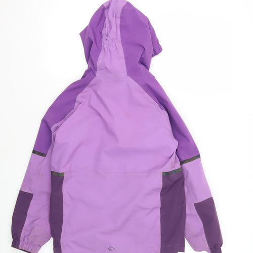 Regatta Girls Purple Puffer Jacket 10 Years - Hooded & Lined