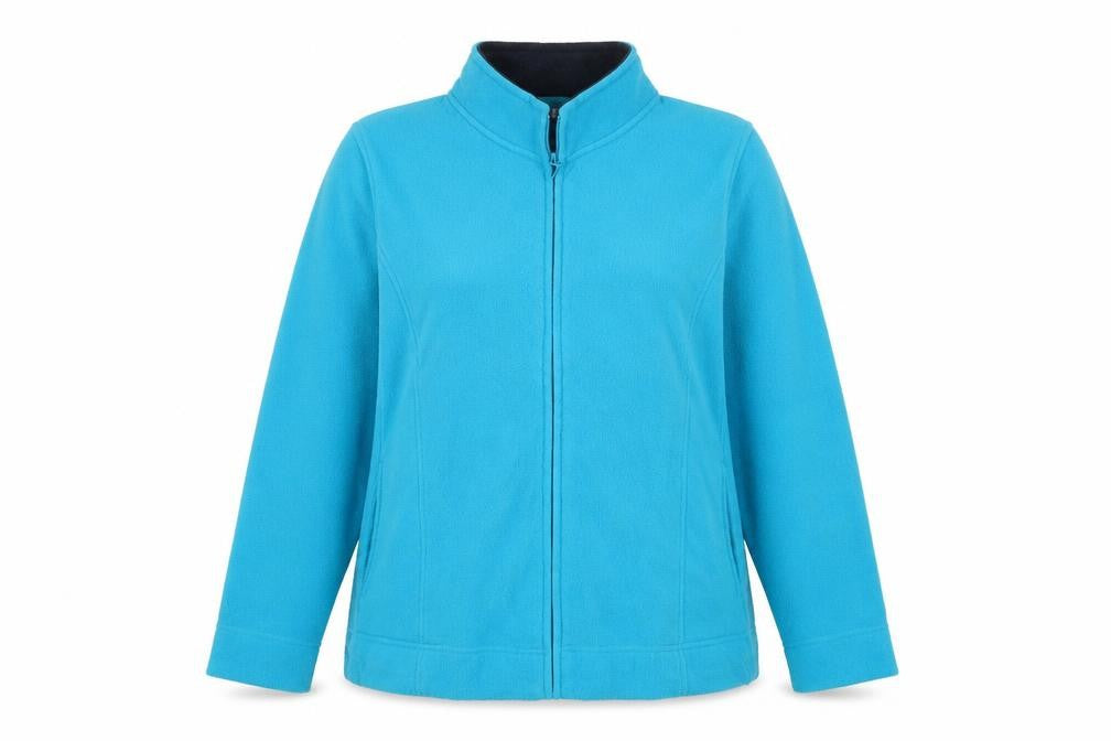 Front view of EWM Women's Blue Fleece Jacket, size 14-16