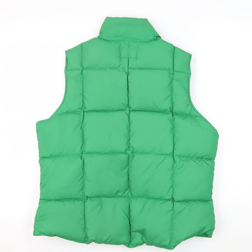 Lands' End Women's Green Puffer Waistcoat Size 10