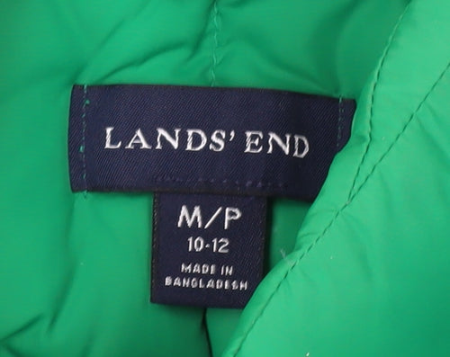 Lands' End Women's Green Puffer Waistcoat Size 10