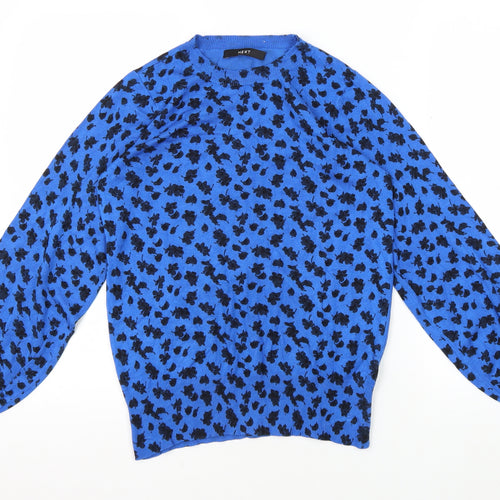 Next Women's Blue Floral Pullover Jumper XS New