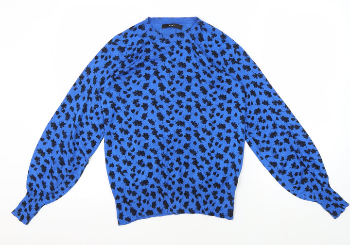 Next Women's Blue Floral Pullover Jumper XS New
