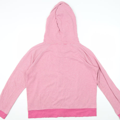 Gap Women's Pink Striped Full Zip Hoodie, XL