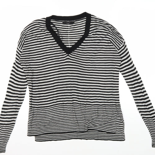 Next Women's Black Striped Pullover Jumper Size 12