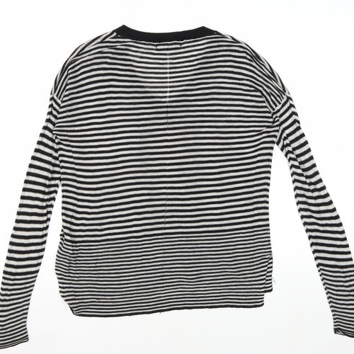 Next Women's Black Striped Pullover Jumper Size 12