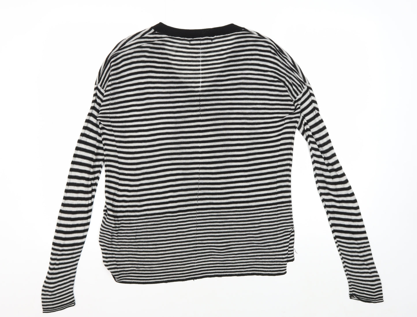 Next Women's Black Striped Pullover Jumper Size 12