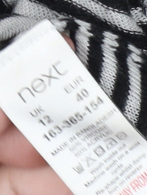 Next Women's Black Striped Pullover Jumper Size 12