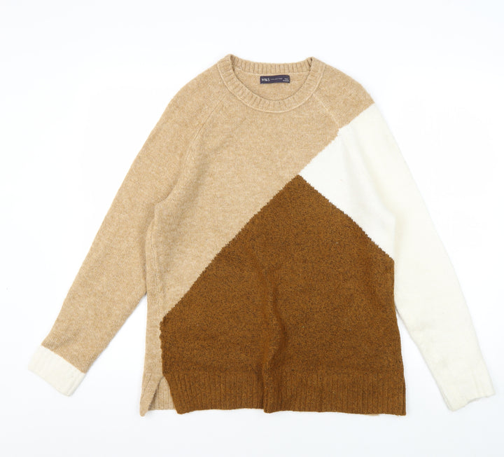 Marks and Spencer Women's Beige Pullover Jumper S
