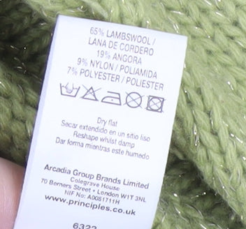 Principles Women's Green Roll Neck Jumper - Size M