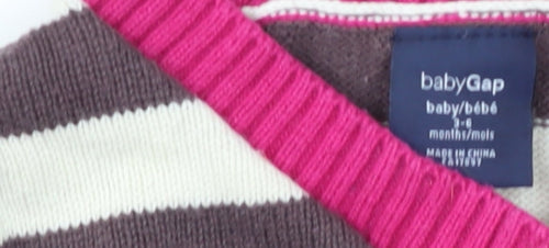 babyGap Unisex Multicoloured Striped Babygrow, 3-6 Months