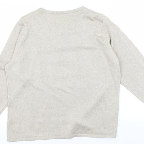 Bm Collection Women's Beige Pullover Jumper L
