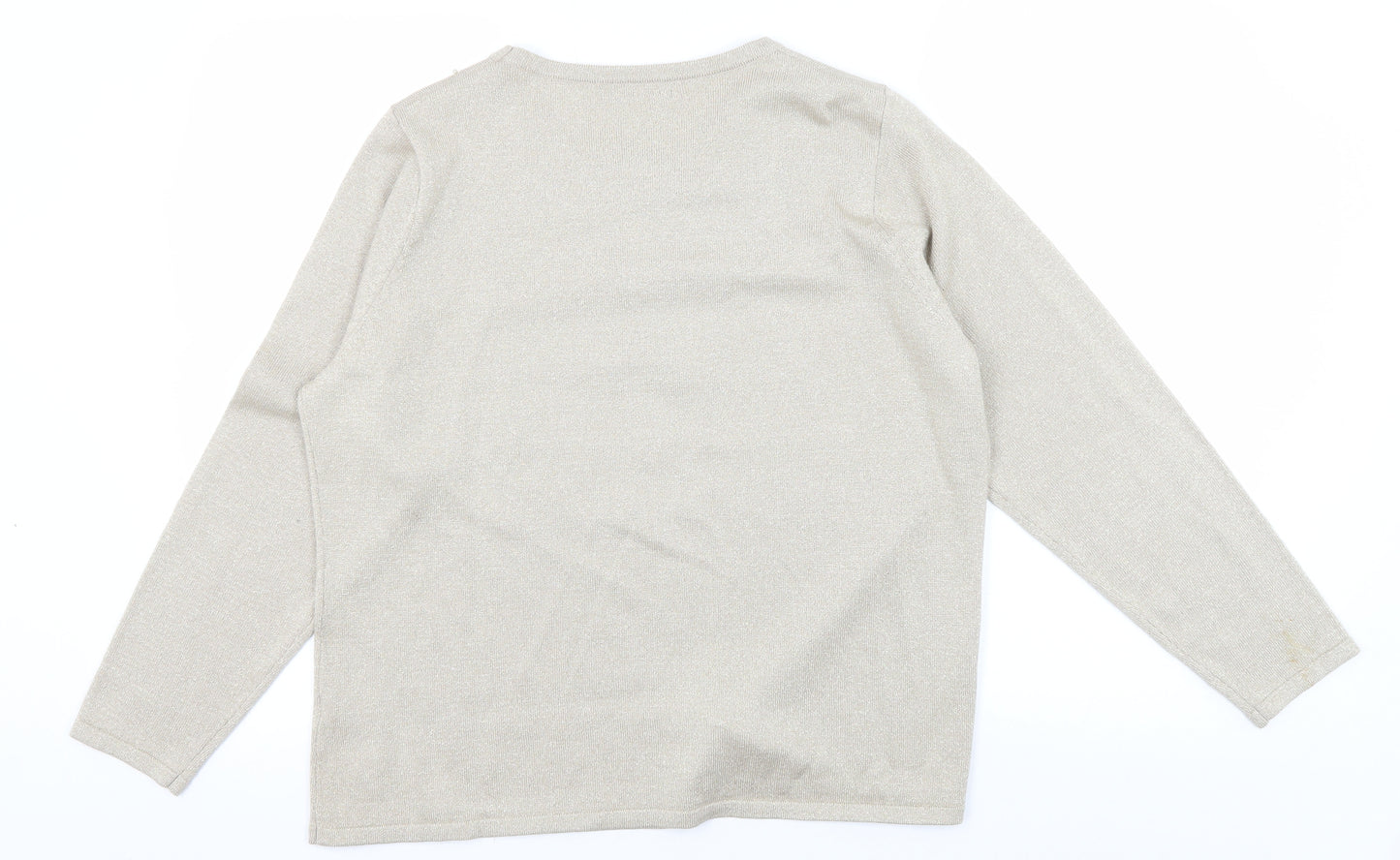 Bm Collection Women's Beige Pullover Jumper L