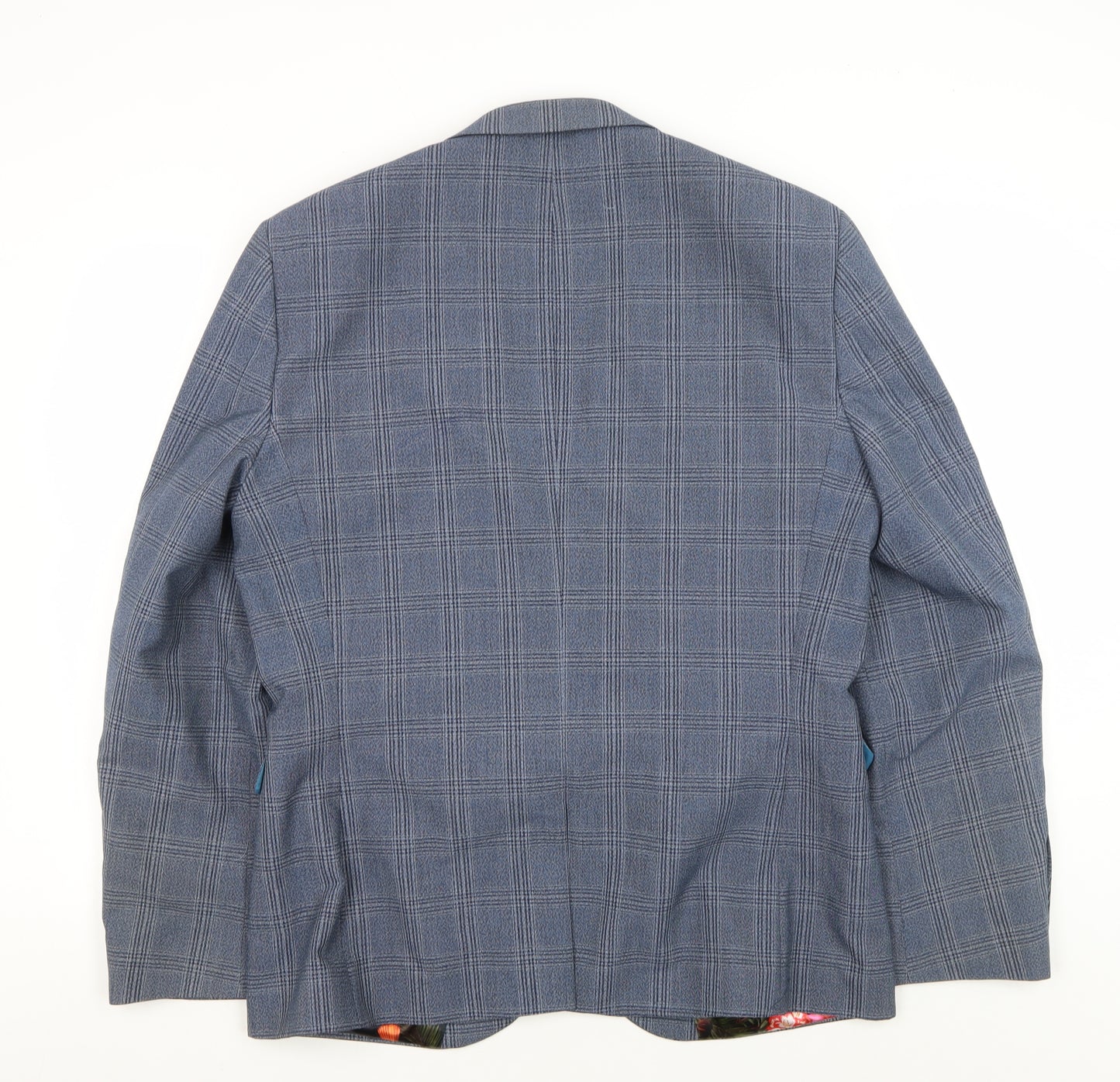 Next Men's Blue Check Slim Fit Blazer 42R