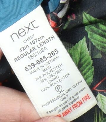 Next Men's Blue Check Slim Fit Blazer 42R