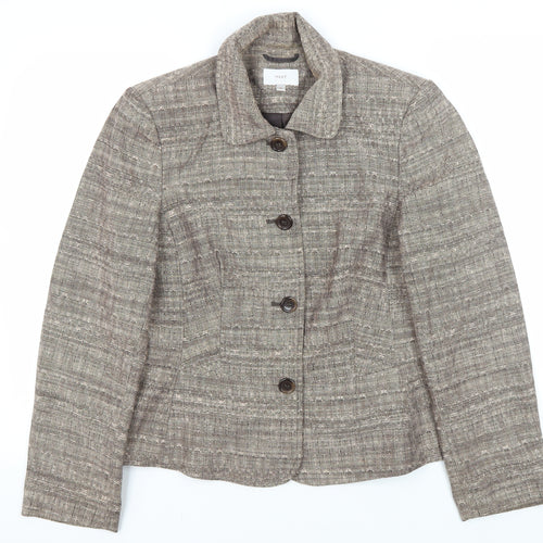 Next Women's Brown Bouclé Blazer Size 14