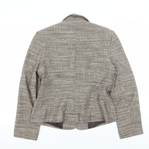 Next Women's Brown Bouclé Blazer Size 14