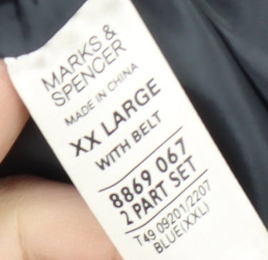 Marks and Spencer Men's Blue Hooded Parka XL