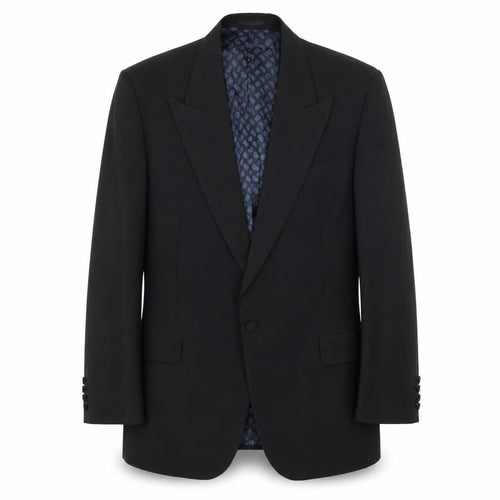 Moss Bros Men's Black Tuxedo Blazer 44R Shawl Lapel Formal