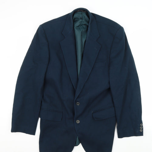BHS Men's Blue 40 Long Wool Blazer