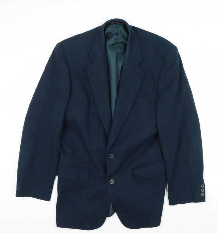 BHS Men's Blue 40 Long Wool Blazer