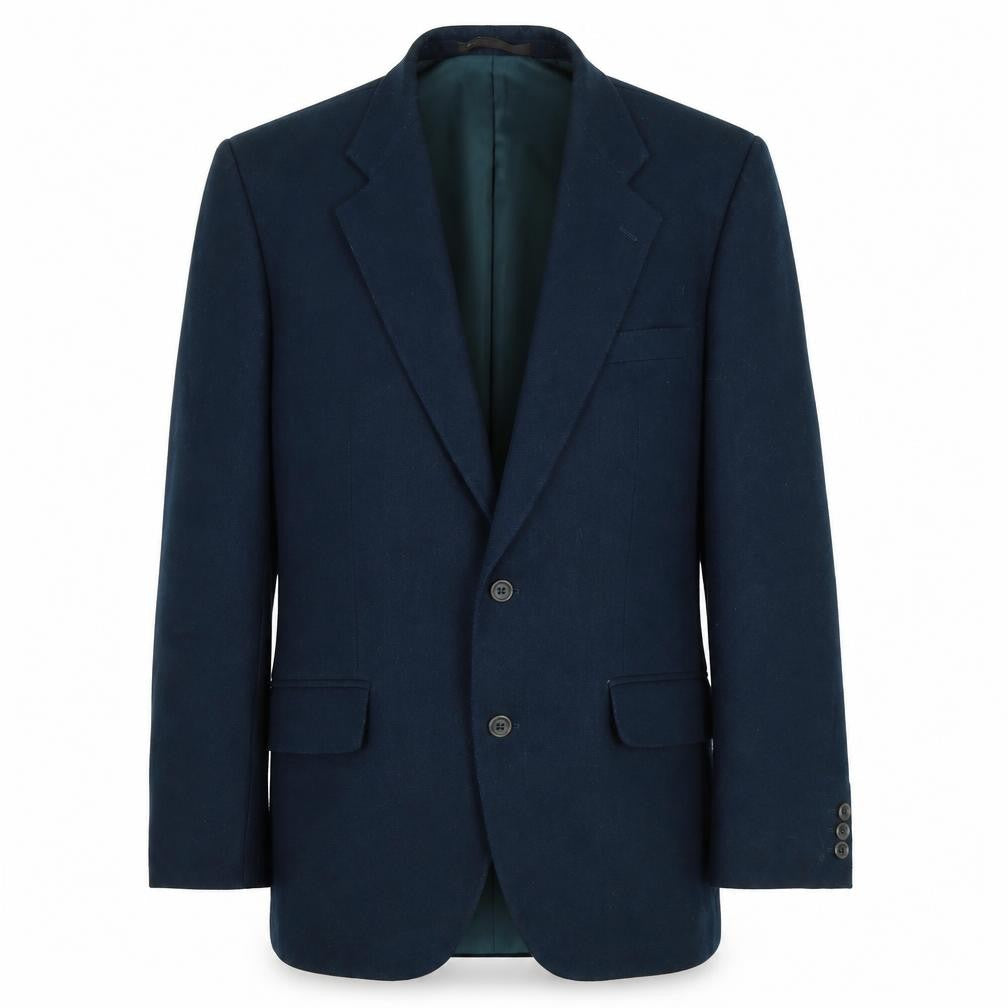 Front view of BHS Men's Blue 40 Long Wool Blazer