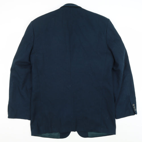 BHS Men's Blue 40 Long Wool Blazer