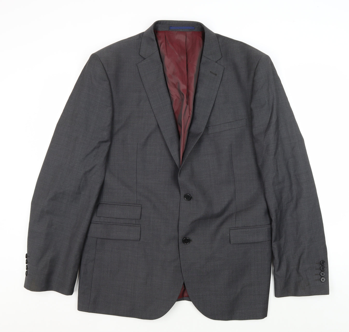 Next Men's Grey Blazer 44R Regular Fit