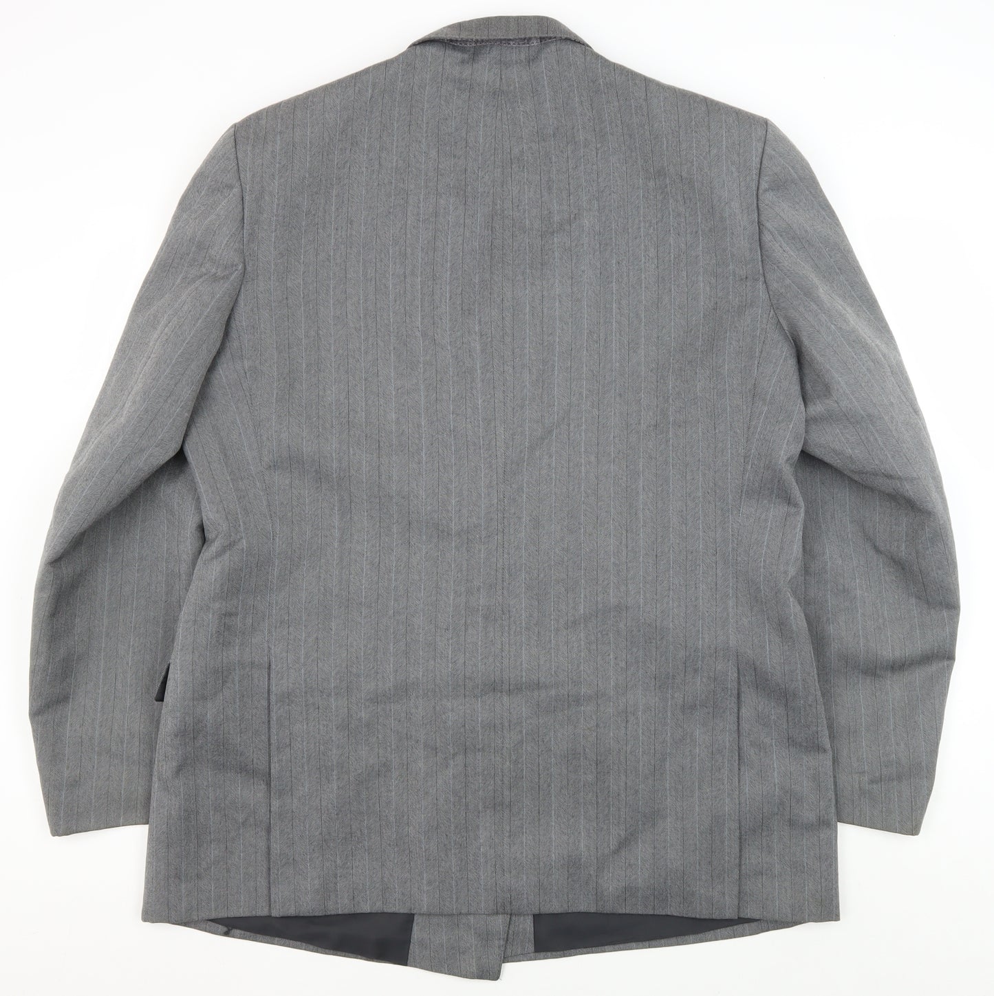 C&A Men's Grey Double-Breasted Blazer, 46L Vintage