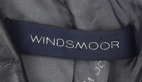 Windsmoor Women's Grey Herringbone Blazer Jacket - Size 16