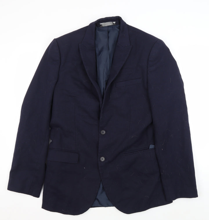 Marks and Spencer Men's Blue Blazer, Size 40, Notch Lapel