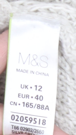 Marks and Spencer Women’s Grey Cardigan, Size 12