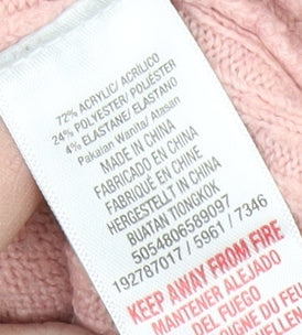 Wallis Women's Pink Mock Neck Jumper Size M