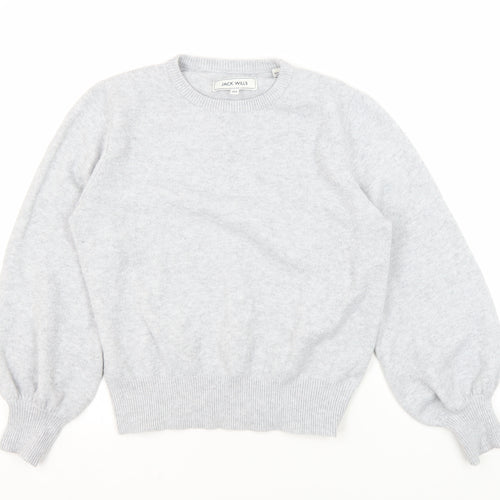 Jack Wills Women's Grey Pullover Jumper Size 8