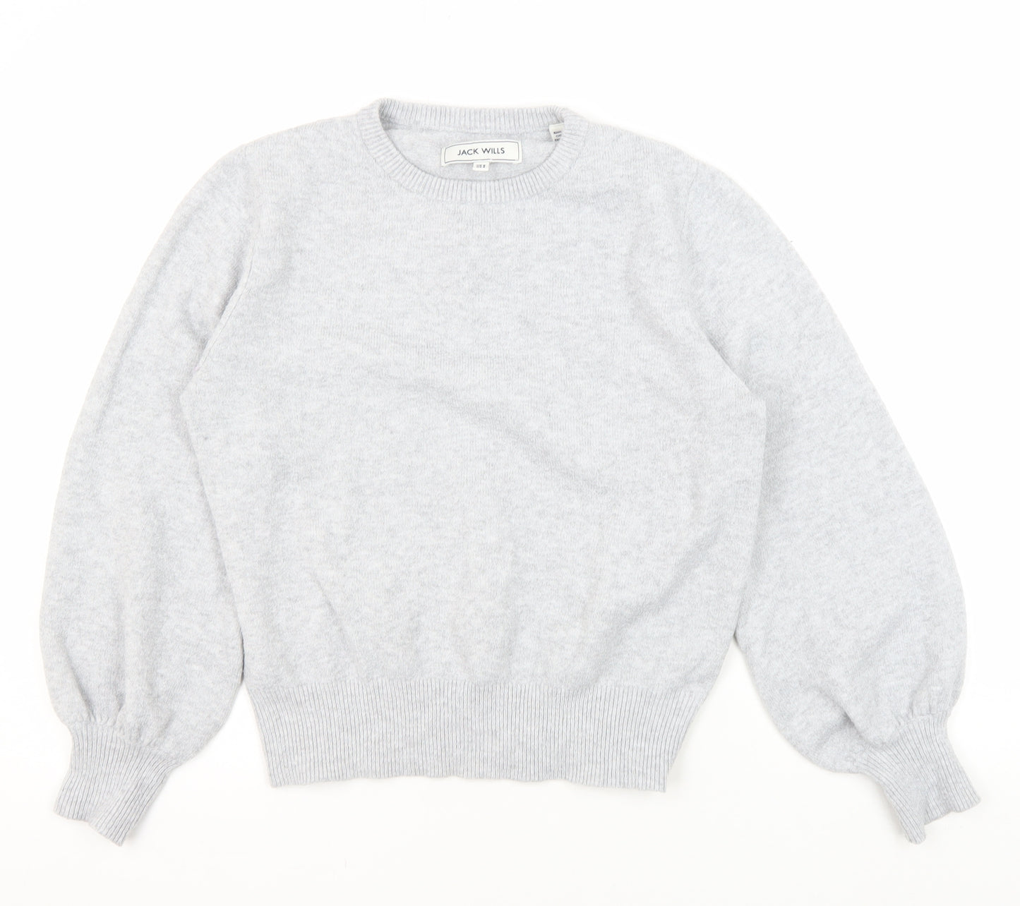 Jack Wills Women's Grey Pullover Jumper Size 8