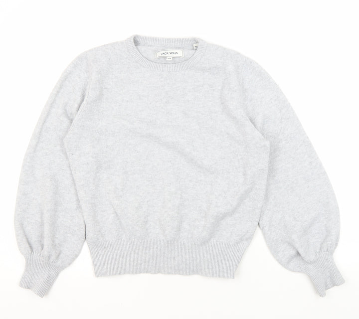 Jack Wills Women's Grey Pullover Jumper Size 8