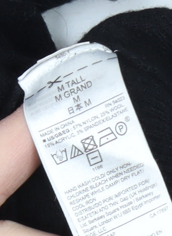 GAP Women's Black Knit Jumper, Size M, Round Neck